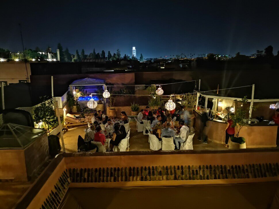 terrasse coucher du soleil Riad Vendôme